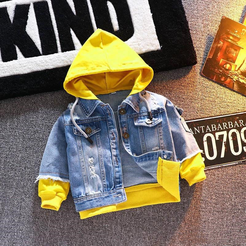 Veste en jean pour garçons, nouveaux hauts de printemps et d'automne pour enfants