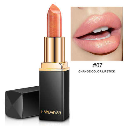 Shiny Metallic Lipstick Pearlescent Color Temperatur Change Lipstick Gilt Lipstick