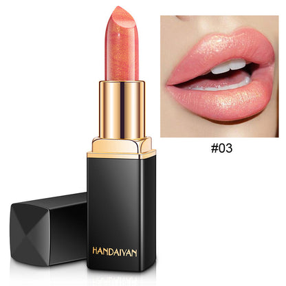 Shiny Metallic Lipstick Pearlescent Color Temperatur Change Lipstick Gilt Lipstick