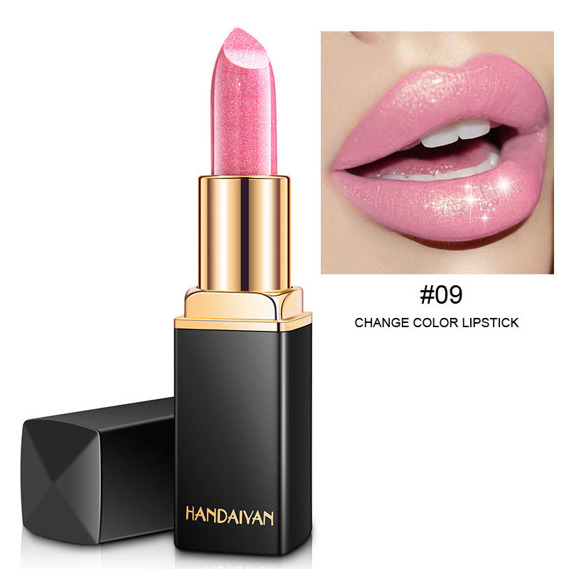 Shiny Metallic Lipstick Pearlescent Color Temperatur Change Lipstick Gilt Lipstick