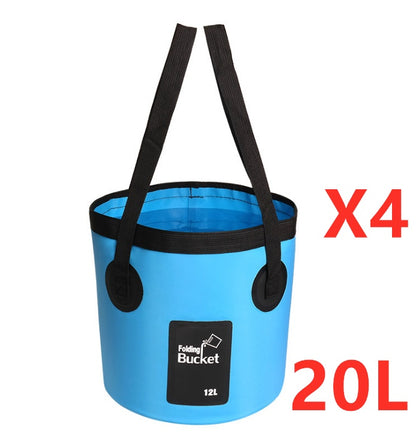 Portable Travel Bag Fishing Bucket Folding Bucket Bag Outdoor Convenient Travel Car Wash Bucket Outdoor Waterproof Bag