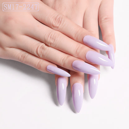 Long Pointed False Nails Solid Color Nails Salon Nails Almond Nail Patches Finger Nails