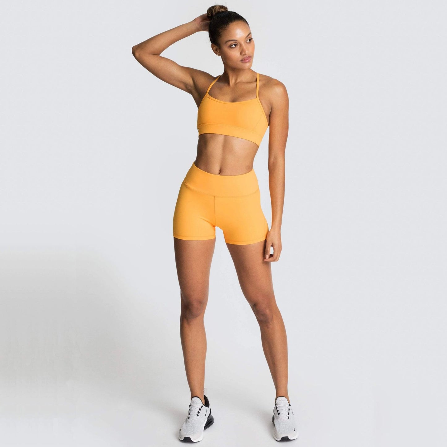 Ensemble court de sport pour femmes, vêtements d'été, couleur unie, Fitness, nouvelle collection