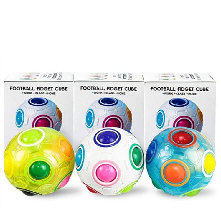 Cube anti-stress Rainbow Ball Pussel fotboll Magic Cube Pédagogique lärande leksaker pour grange vuxna grange stress Alla leksaker