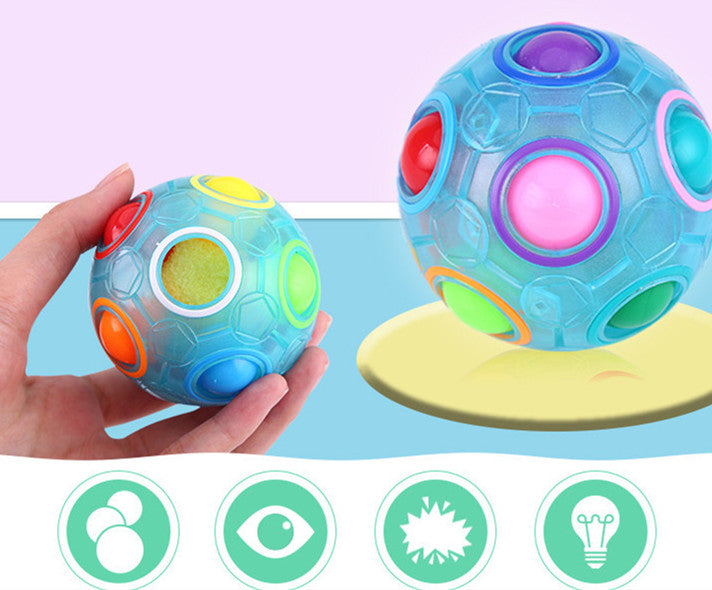 Antistress Cube Rainbow Ball Pussel fotboll Magic Cube Pedagogiska lärande leksaker för barn vuxna barn stress Alla leksaker