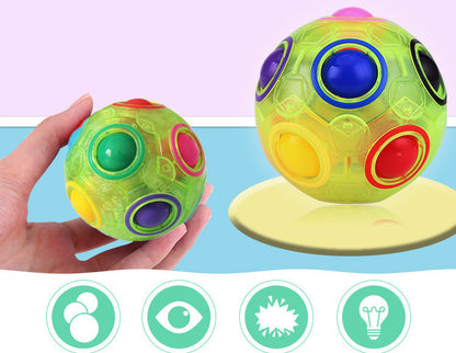 Antistress Cube Rainbow Ball Pussel fotboll Magic Cube Pedagogiska lärande leksaker för barn vuxna barn stress Alla leksaker