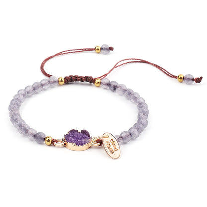 Genenic Mujer Naturstenarmband För Kvinnor Repkedja Armband Handgjorda Kvartssmycken För Kvinnor