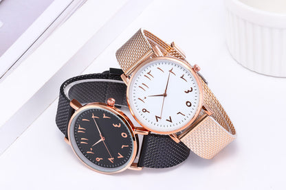 Fashion Creative Quartz Watches Couple Watches Digital Mesh Band Watches