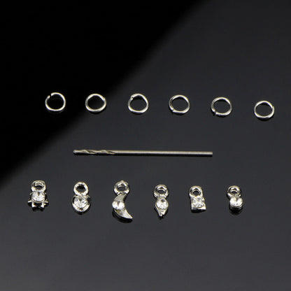 Professional Nail Art Straps - DIY Nail Decoration Tools | Silver & Gold Alloy Charms