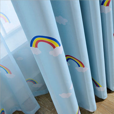 Rainbow barn pojkar och flickor sovrum Den mörkläggningsgardin tyg