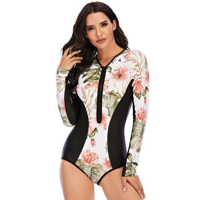 Vadderad för Monokini kvinnor One Piece Baddräkt Print Bather