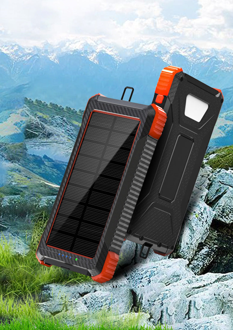 Utomhus Solar Trådlös Power Bank med stor kapacitet 10000Mah Power Bank Mobile Power Anpassning