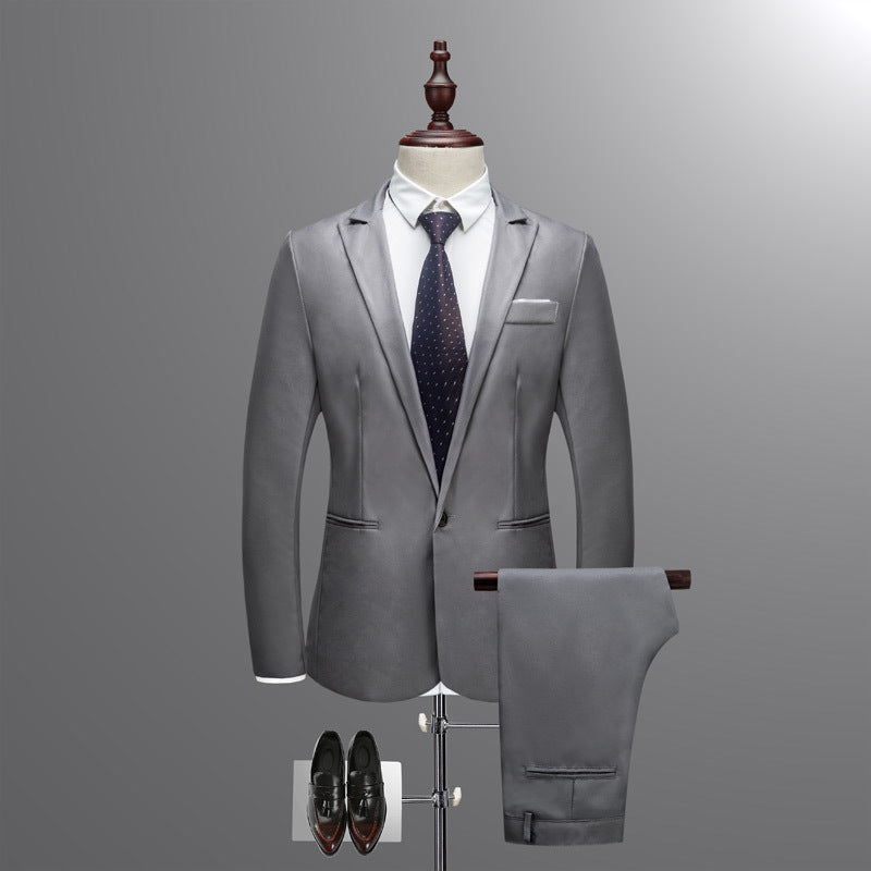 Fashion Business Suit Set Slim Fit Men's Suit Jacket Men's