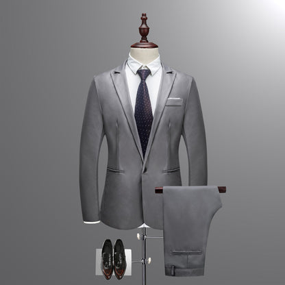 Fashion Business Suit Set Slim Fit Men's Suit Jacket Men's