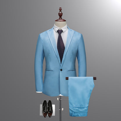 Fashion Business Suit Set Slim Fit Men's Suit Jacket Men's