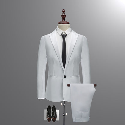 Fashion Business Suit Set Slim Fit Men's Suit Jacket Men's