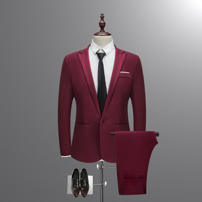 Fashion Business Suit Set Slim Fit Men's Suit Jacket Men's