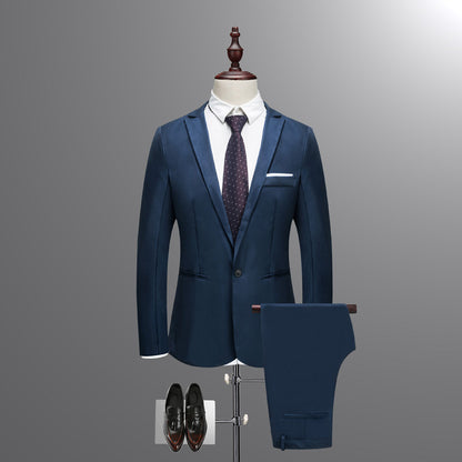 Fashion Business Suit Set Slim Fit Men's Suit Jacket Men's