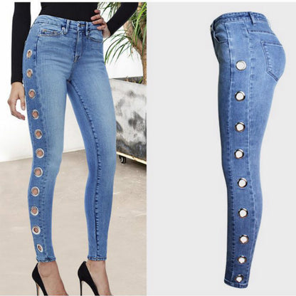 Mode Tight Hoop Jeans för kvinnor