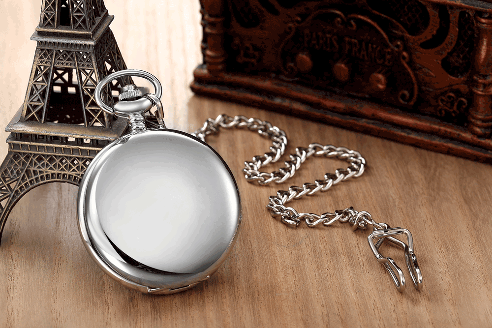 Retro Double-Sided Light Quartz Pocket Watch