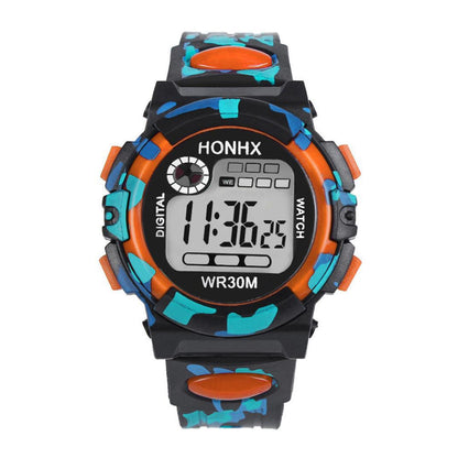 Digital Chronograph Calendar Vattentät One-eye Camouflage Sports Watch