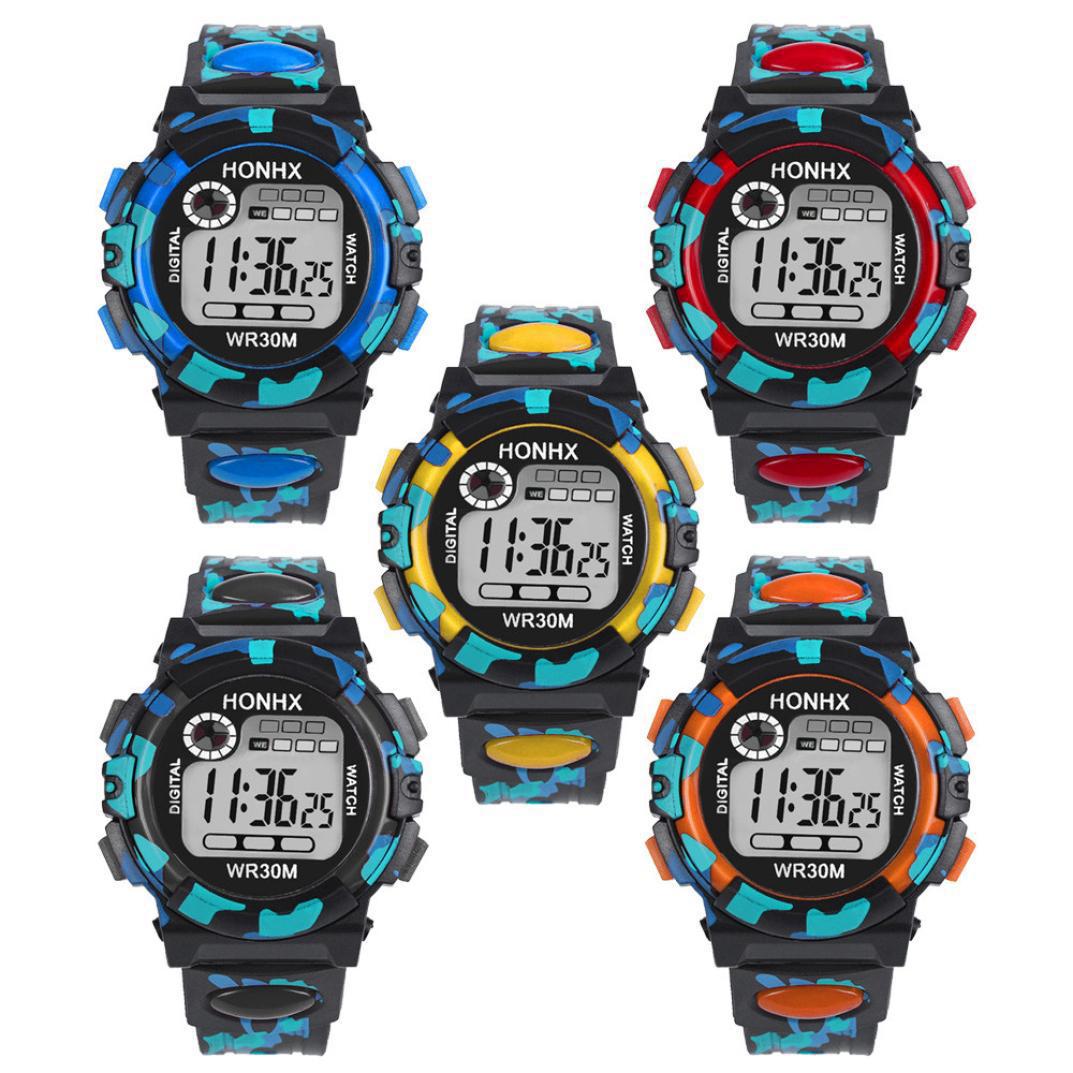 Digital Chronograph Calendar Waterproof One-eye Camouflage Sports Watch