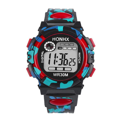 Digital Chronograph Calendar Waterproof One-eye Camouflage Sports Watch