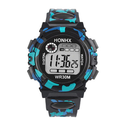 Digital Chronograph Calendar Vattentät One-eye Camouflage Sports Watch