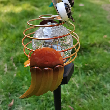Summer Home Solar Owl Lawn Lamp - Waterproof LED Garden Pathway Lighting