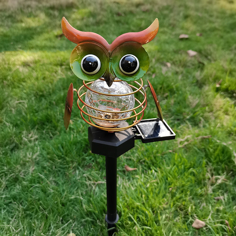 Summer Home Solar Owl Lawn Lamp - Waterproof LED Garden Pathway Lighting