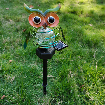 Summer Home Solar Owl Lawn Lamp - Waterproof LED Garden Pathway Lighting