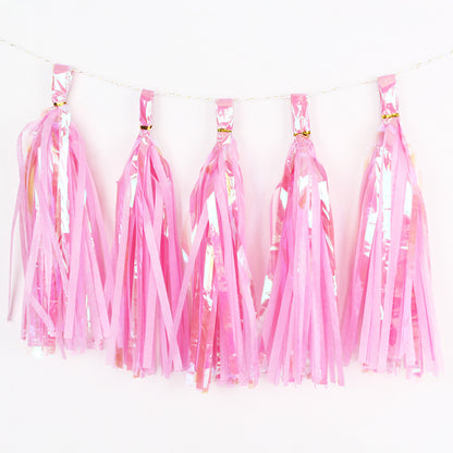 Mermaid Party Summer Party 1th 2nd 3rd Birthday Party Hawaii Party Tassels Decor Colourful Garland for Home Kids Favor Decor