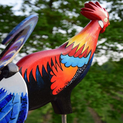 Summer Home Vacation - Rooster Windmill Garden Decor