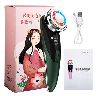 Facial Lift Massage Red Micro Current Electric Skin Rejuvenation Cleansing