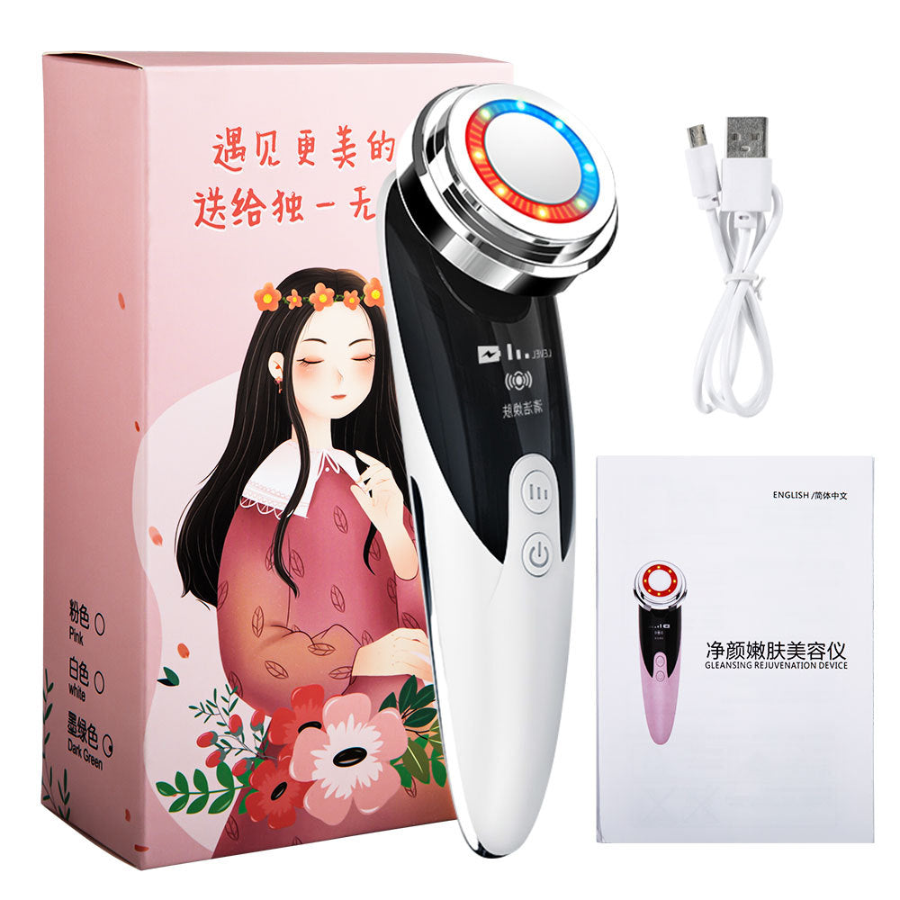 Facial Lift Massage Red Micro Current Electric Skin Rejuvenation Cleansing