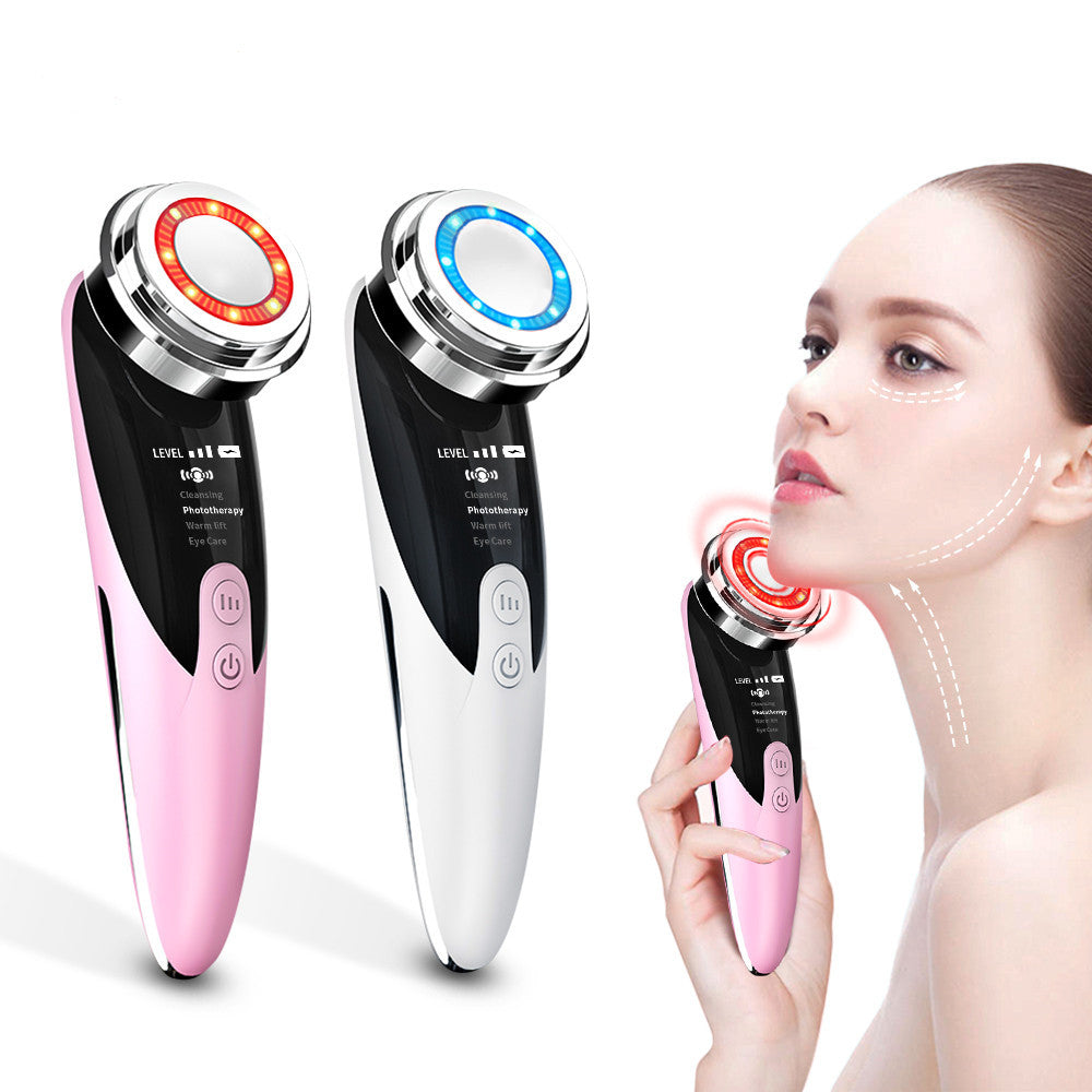 Facial Lift Massage Red Micro Current Electric Skin Rejuvenation Cleansing