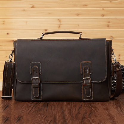 Business Men's Briefcase Leather Men's Bag