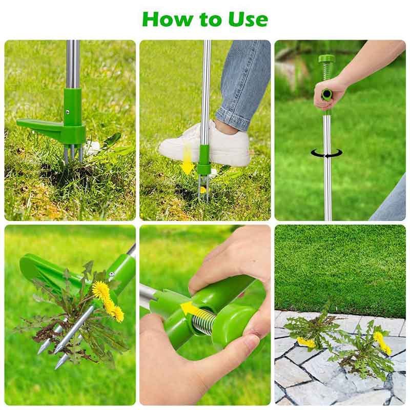 Long Handle Weed Puller Multifunctional Garden Weeding Tool