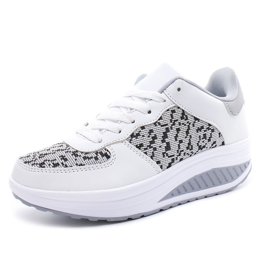 Flying Woven Leather Shoes | Sport & Student Platform Shoes for Women