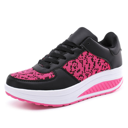Flying Woven Leather Shoes | Sport & Student Platform Shoes for Women