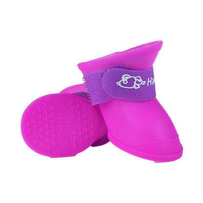 Fourniture directe de chaussures pour animaux de compagnie en silicone souple imperméables