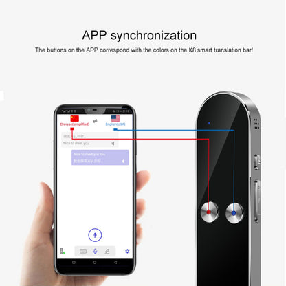 68 Languages Smart Instant Two-Way Real Time Voice Translator Translator 800mA