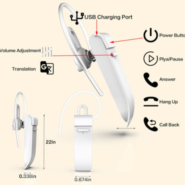 Real-time Language Translator Earbuds 25 Languages Online Instant Translation US