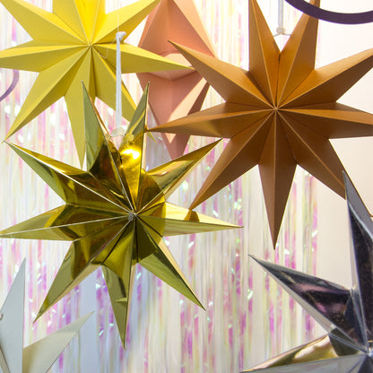 3D Paper 9 Point Star Lantern For Wedding Decor Birthday Party Decoration Christmas Halloween Party