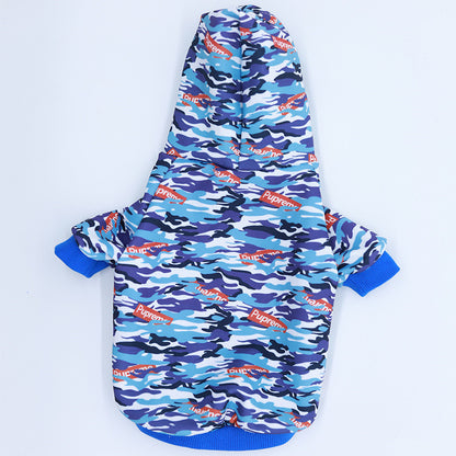 Kamouflage Pet Hoodie med Print Husdjur outfits