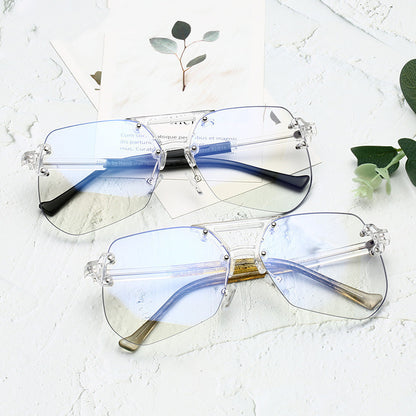 Lunettes anti-bleues Lunettes plates sans monture Hommes