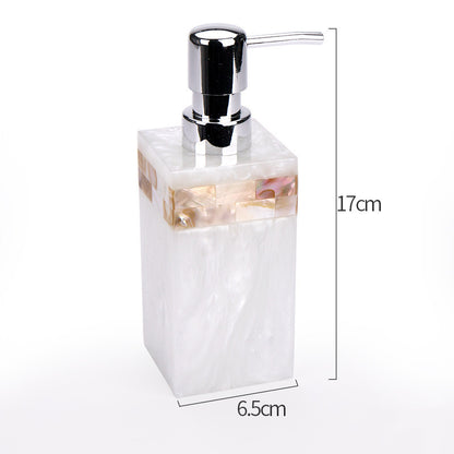 Light Luxury Shell Bathroom Decoration Accessories Toothbrush Holder Soap Dispenser Lotion Bottle Bathroom Supplies Wash Set 5.0