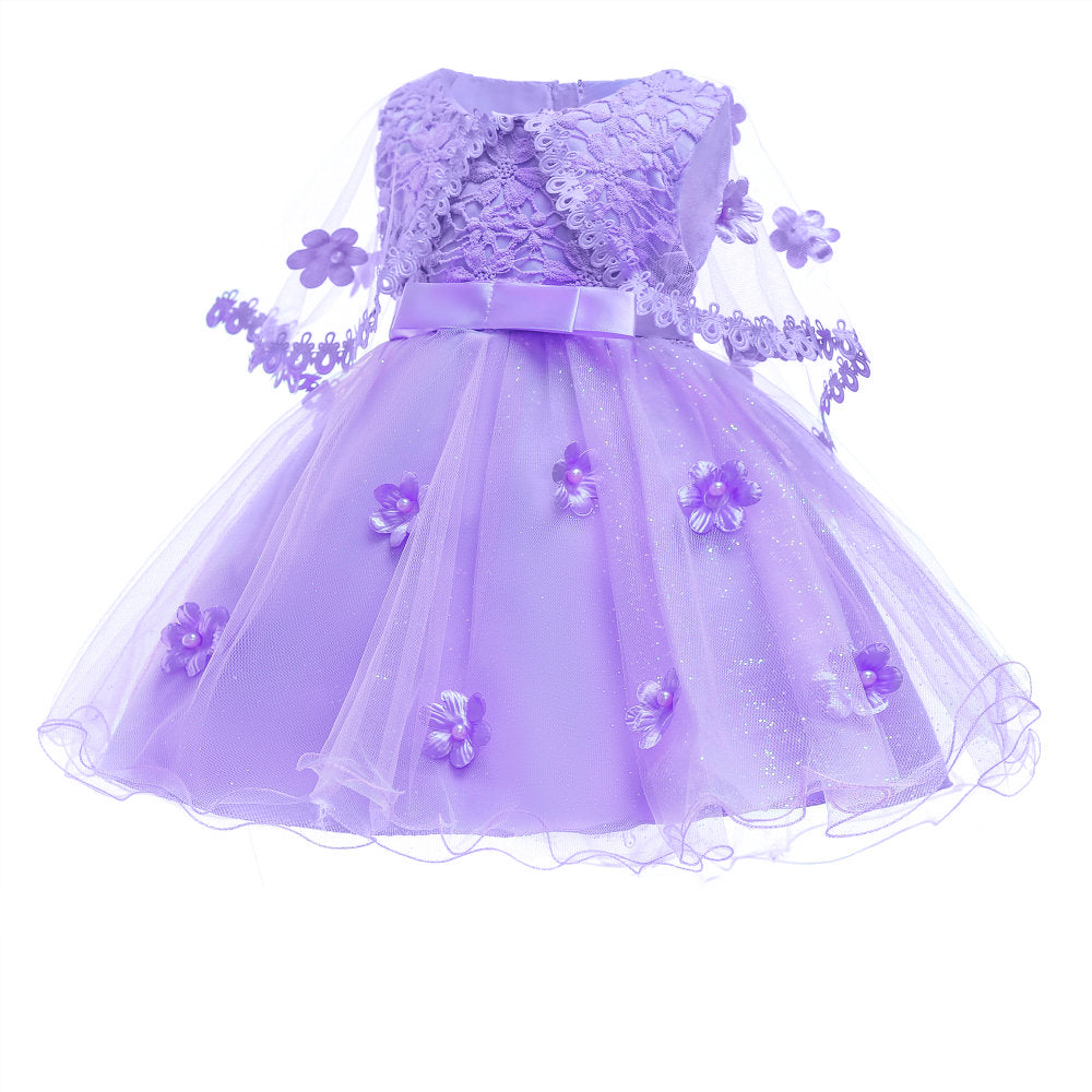 Robe de princesse de mariage élégante pour filles, robe formelle de fête pour enfants