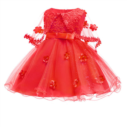 Robe de princesse de mariage élégante pour filles, robe formelle de fête pour enfants