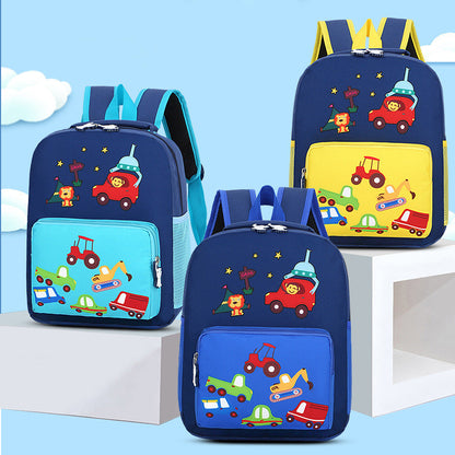 Sac à dos de maternelle, dessin animé, enfants mignons, sortent pour réduire le fardeau du sac à dos, tissu en Nylon, couleur frappée, sac d'école pour petits animaux